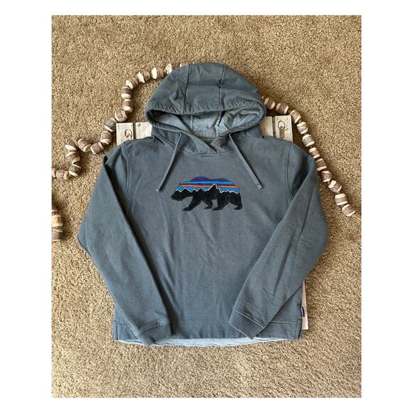Patagonia Fitz Roy Bear Uprisal Hoody Logo Hoodie Sweatshirt - Picture 1 of 6